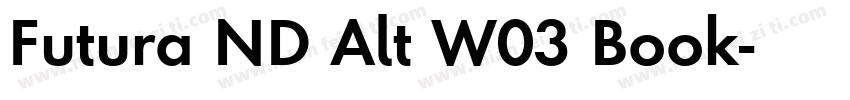 Futura ND Alt W03 Book字体转换
